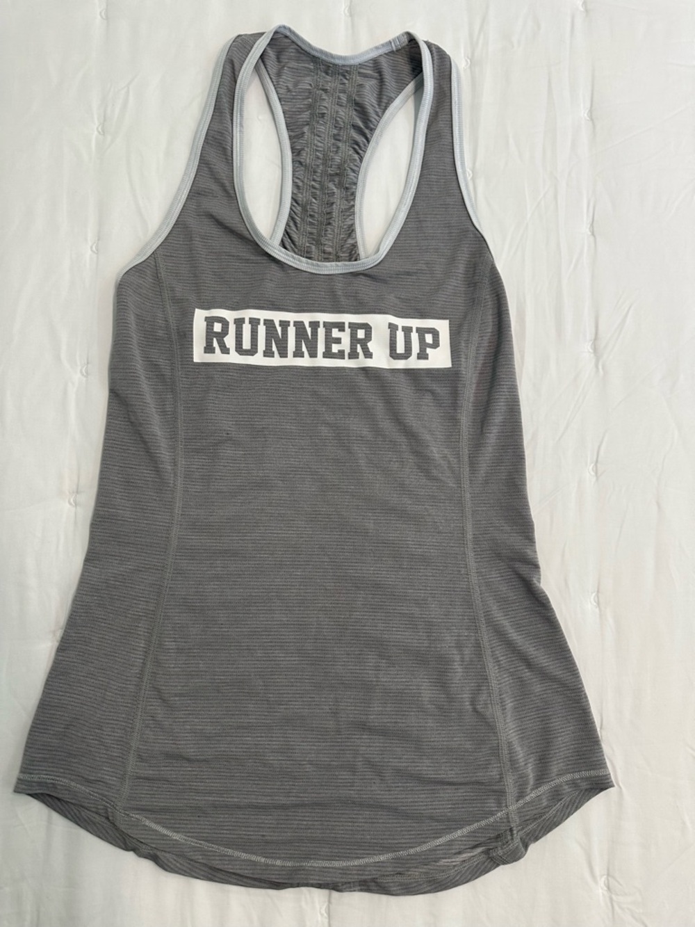 lululemon athletica Gray 'RUNNER UP' Racerback Tank